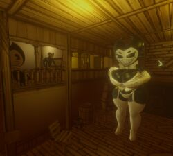 3d 3d_(artwork) 3d_model ass_expansion bendy bendy_and_the_dark_revival bendy_and_the_ink_machine bendy_fem bendy_the_dancing_demon blender blender_(software) breast_expansion butt_expansion cally3d cryptiacurves darling_(cally3d) female garter_belt garter_straps giantess giantess_growth growth mini_giantess sammy_lawrence south_shaed_(dreams_come_true_studio) thick_thighs