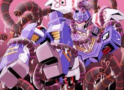 arms_up bored bound confused constriction cum_on_body cum_on_face decepticon male_only robot solo_male soundwave tentacle transformers unamused