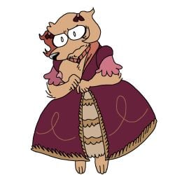 anthropomorphic breast brown_hair canine dress female female_only furry one_female