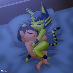 1boy 1girls 2d 2d_(artwork) :> :< after_sex animal_crossing ankha ankha_(animal_crossing) ankha_ride_(minus8) anthro artist_logo artist_name ass bare_arms bare_ass bare_back bare_breasts bare_legs bare_shoulders bare_thighs barefoot bed bed_sheet bedroom big_ass big_butt blue_body blue_fur blue_hair bob_cut bottomless bottomless_female bottomless_male brown_hair butt cat_ears cat_girl cat_humanoid cat_tail closed_eyes completely_nude completely_nude_female completely_nude_male cuddling curvaceous curvy curvy_female curvy_figure cute digital_drawing_(artwork) digital_media_(artwork) duo embrace embracing exposed exposed_ass exposed_shoulders eyelashes eyes_closed eyeshadow felid felid_humanoid feline feline_humanoid felis female fit fit_female fur furniture furry glistening glistening_body hair_ornament hand_on_another's_head hand_on_head hand_on_waist happy head_grab hetero hi_res hips hug hugging human human_on_anthro humanoid indoors interspecies laying_down laying_on_bed laying_on_side light-skinned_male light_skin long_tail lying makeup male mascara multicolored_body multicolored_fur naked naked_female naked_male night nintendo no_bra no_panties no_underwear nude nude_female nude_male on_bed on_side pillow reverse_spooning short_hair skeletonguys-and-ragdolls sleeping slim_waist smile smiling snake_hair_ornament straight striped_tail stripes tail thick_thighs thighs topless topless_female topless_male two_tone_body two_tone_fur villager_(animal_crossing) waist watermark wholesome wide_hips yellow_body yellow_eyeshadow yellow_fur