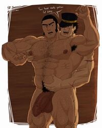 balls bara golden_kamuy male male_only muscles muscular muscular_male ne0_navi penis sugimoto_saichi tanigaki_genjirou