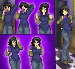 akuoreo black_hair breast_expansion gender_transformation mtf_transformation short_hair tagme transformation