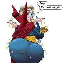 1girls ass big_ass big_breasts breasts busty cosplay costume curvy doctor_strange doctor_strange_(cosplay) enormous_breasts eyelashes female gnomeoo hips hourglass_figure hyper hyper_breasts legs lips madz_(madzisstacked) madzisstacked marvel marvel_cinematic_universe thick thick_legs thick_thighs thighs voluptuous watermark wide_hips