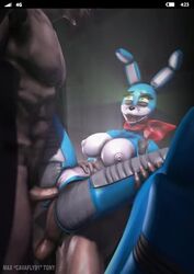 1girls 2boys 3d 3d_(artwork) anal anal_penetration animated animatronic areola bonnie_(disembowell) bonnie_(fnaf) breasts camera cavafly01 dark-skinned_male dark_skin disembowell_(artist) double_penetration feet female female_anthro five_nights_at_freddy's fnaf group group_sex human human_on_anthro interracial living_machine male male/female male_human/female_anthro male_on_anthro mp4 nipples no_sound penis pussy rule_63 sex source_filmmaker threesome toy_bonnie_(fnaf) unseen_male_face vaginal vaginal_penetration video