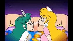 1boy 2girls akane_(parodius) animated broken_bones broken_penis collaborative_fellatio doctor double_fellatio fellatio hikaru_(parodius) injury licking_penis minus8 multiple_girls nurse parodius parodius_animation_(minus8) tagme teamwork