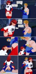 comic dialogue dialogue_box disney doggy_style elastigirl fellatio helen_parr older_female older_woman_and_younger_boy pixar pof3445 sims4 syndrome text text_box the_incredibles younger_male