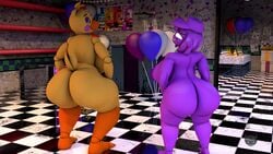 <1_second_video 2girls 3d animated animatronic ass big_ass completely_nude completely_nude_female female female_only five_nights_at_freddy's five_nights_at_freddy's_2 full_body huge_ass huge_toy_chica large_ass loop mp4 naked naked_female nightbotgrey no_sound nude nude_female purple_girl rule_63 runaboo_chica thick_thighs toy_chica_(fnaf) twerking video wendy_afton