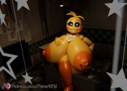 1girls 3d animatronic areolae big_breasts breasts breasts_bigger_than_head eyebrows female female_only feversfm five_nights_at_freddy's five_nights_at_freddy's_2 heart-shaped_pupils huge_breasts large_breasts looking_at_viewer nipple_piercing nipples orange_nipples sharp_teeth solo solo_female solo_focus thick_thighs thighs toy_chica_(fnaf) toy_chica_(love_taste) wide_hips yellow_body yellow_skin