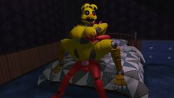 animatronic big_breasts big_penis female female_focus five_nights_at_freddy's five_nights_at_freddy's_4 foxy_(fnaf) male/female nightmare_chica nightmare_chica_(fnaf) pussy