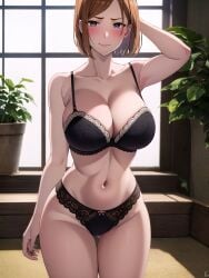 1girls ai_generated anime_girl arisato_yu big_ass big_breasts female female_only human jujutsu_kaisen kugisaki_nobara panties solo