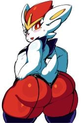 anthro ass_focus berseepon09 big_ass bubble_butt cinderace color_edit female female_only furry generation_8_pokemon goldsden looking_at_viewer pokémon_(species) pokemon pokemon_ss solo wide_hips