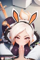 1boy 1boy1girl 1girl1boy 1girls 2024 ai_assisted ai_generated ass battle_bunny_prime_riven battle_bunny_series big_ass blonde_hair blowjob blue_fingernails breasts breasts breasts edit edited edited_image fat_ass female league_of_legends league_of_legends:_wild_rift multicolored_hair penis	 ponytail pov riot_games riven self_upload stable_diffusion sucking sucking_penis tagme uncensored wardens watermark white_hair