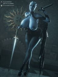 1girls 3d alien alien_girl alien_humanoid asari big_ass bioware blue-skinned_female blue_body blue_skin breasts bust busty chest curvaceous curvy curvy_figure electronic_arts female hair_tentacles high_heels hips hourglass_figure huge_ass humanoid knife large_ass liara_t'soni mass_effect mature mature_female plague_of_humanity_(artist) platform_heels slim_waist sword tentacle_hair thick thick_hips thick_legs thick_thighs thighs video_game_character voluptuous voluptuous_female waist wide_hips