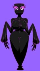 animated big_ass big_breasts big_eyes big_thighs black_skin bouncing_breasts claws clothed curvy_figure dress enderman enderwoman female happy humanoid leather long_arms long_dress minecraft mister_feelgood mojang monster purple_eyes smooth_skin thick_thighs tight_clothing video_games voluptuous walk_cycle wide_hips youtube