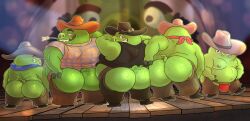 5boys angry_birds ass big_ass bulge columbia_pictures cowboy cowboy_hat earl_(the_angry_birds_movie) gay hat haxsmack king_leonard male male_only nipples pecs pig pig_(angry_birds) rovio rovio_entertainment sega sony spanking sus_(pig) the_angry_birds_movie thong underwear