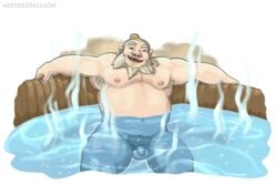 1boy amber_eyes avatar_the_last_airbender balls ballsack beard beefy belly dilf facial_hair flaccid flaccid_penis foreskin hot_tub human intact iroh long_hair_male male male_nipples male_only male_pubic_hair masculine mature_male misterstallion nickelodeon nude nude_male penis pubes pubic_hair scrotum smooth_skinned_male solo testicles uncut unretracted_foreskin water