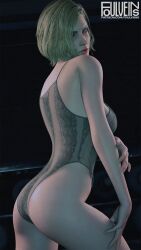 1girls 3d 3d_model ass assassin back bandai_namco black_background blonde_female blonde_hair blonde_hair_female death_by_degrees female female_focus female_only foulveins leotard light-skinned_female light_skin looking_back looking_back_at_viewer milf namco namco_bandai nina_williams pinup sheer_leotard solo solo_female tekken tekken_1 tekken_2 tekken_3 tekken_4 tekken_5_dark_resurrection tekken_7 tekken_8 tekken_blood_vengeance tekken_tag_tournament tekken_tag_tournament_2 thighs twitter