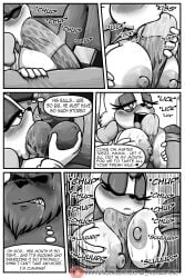 <3_eyes 2021 2:3 anthro areola aroused ball_fondling balls bear beard big_areola big_balls big_breasts big_penis black_text blush blush_lines bodily_fluids border bottomwear breast_grab breast_play breasts clenched_teeth closed_eyes clothing comic describing_balls dexstar dialogue digital_media duo ellipsis english_honorific english_text exclamation_point extended_sound_effect eyealashes eyelashes facial_hair fellatio female female_anthro fondling fur furry furry_female furry_male genitals glans glistening glistening_body glistening_eyes glistening_fur greyscale hand_on_breast hand_on_leg hand_on_thigh heart hi_res honorific in_heat inner_monologue interjection interspecies kissing lagomorph leporid licking male male/female male_anthro mammal mature_anthro mature_female mature_male maxwell_wells moan mobian_rabbit monochrome name_in_dialogue narrowed_eyes nipples onomatopoeia oral paizuri penile penis penis_kissing penis_lick rabbit saliva sega sex sharp_teeth shorts slurp sonic_(series) sonic_the_hedgehog_(series) sound_effect_variant sound_effects teeth text titfuck titjob tongue tongue_out urlw vanilla_the_rabbit white_border