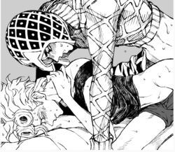 2boys anal_sex gay giorno_giovanna guido_mista jojo's_bizarre_adventure male male/male male_only male_penetrated male_penetrating partially_clothed penetration vento_aureo yaoi