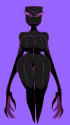 alluring animated big_ass big_breasts big_eyes big_thighs black_skin bouncing_breasts claws curvy_figure enderman enderwoman female humanoid leather long_arms minecraft mister_feelgood mojang monster purple_eyes smooth_skin thick_thighs video_games voluptuous walk_cycle wide_hips youtube