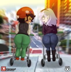 2girls amity_blight ass beanie disney disney_channel dominican female female_only luz_noceda minus_class multiple_girls purple_hair shopping_cart tagme the_owl_house witch