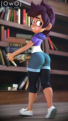 3d_(artwork) ass book clothing disney disney_channel disney_xd hi_res library luz_noceda owo_sfm sfm short smooth_skin sole_female solo source_filmmaker teenager the_owl_house