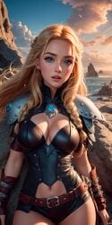 1girls ai_generated astrid_hofferson blonde_hair blue_eyes cleavage curvaceous curvaceous_body curves curvy curvy_body curvy_female curvy_figure dreamworks female female female_only hourglass_figure how_to_train_your_dragon inner_sideboob light-skinned_female light_skin lizschnabel sideboob solo solo_female voluptuous voluptuous_female