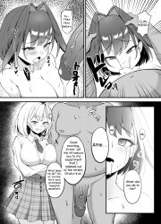 1boy 2girls english_text fat-kun fat_man fatvtuberfan female hanuma_hanma hololive hololive_english hololive_english_-council- hololive_english_-promise- hololive_myth male manga milf monochrome multiple_girls otaku otaku-kun ouro_kronii penis text virtual_youtuber vtuber vtuberhub watson_amelia