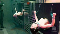3d advertisement ambiguous_consent angry angry_face arcade blender bondage breasts cuffs cyberpunk cyberpunk_2077 female femsub glory_hole glory_wall handcuffs judy_alvarez male multiple_girls multiple_subs nude objectification panam_palmer party_wipe prederty public_use rape restrained through_wall unconscious unseen_male_face wrist_cuffs