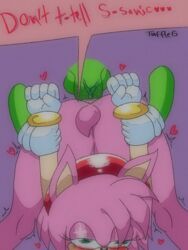 amy_rose cum filter green_eyes half-closed_eyes scourge_the_hedgehog sonic_(series)