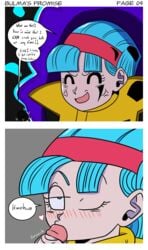 1futa 1girls anger_vein angry big_penis black_eyes black_hair blowjob blue_eyes blue_hair blush breasts bulma_briefs bulma_briefs_(frieza_saga) chichi clothing comic dialogue dominant_female domination dragon_ball dragon_ball_z duo english_text erection fellatio female futa_on_female futanari hairband holding_head human large_ass large_breasts large_penis light-skinned_female light-skinned_futanari light_skin oral oral_creampie oral_penetration oral_sex pale_skin penis saliva saliva_trail shaking shocked_expression skurigami speech_bubble speed_lines tears text tongue tongue_out x-ray