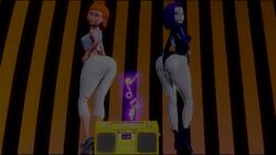 2girls 3d aged_up animated ass ass_shake ben_10 big_ass bouncing_ass cartoon_network crossover dat_ass dc dc_comics female female_only gold_boombox_(prevence) gwen_tennyson hmv looking_at_viewer mp4 music orange_hair prevence purple_hair rachel_roth raven raven_(dc) short_hair sound synced_to_music teen_titans twerk_hypnosis twerking video