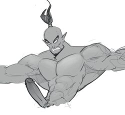 aladdin angry disney disney_villains erection genie hearth_taro jafar jafar_(genie) male male_focus male_only penis