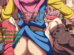 1girls ai_translated anal anal_penetration anal_sex breast_grab breast_grab_from_behind clothing cuckold defeated defeated_hero defeated_heroine double_penetration dragon_quest dragon_quest_iii english_text female forced_partners forced_to_watch hard_translated hero_(dq3) licking maku_(l-u) makura_no_doushi medium_breasts off_screen_male_character offscreen_character rape roto sex soldier_(dq3) text vaginal_penetration