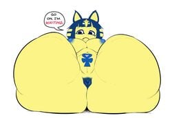 1girls anal anal_only anal_only_maebari animal_crossing ankha anus ass blue_anus blue_hair blue_nipples cat_ears catgirl emotionless emotionless_sex female female_only furry furry_only maebari nintendo power_bottom pussy radavaris yellow_fur