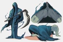 69 69_position blue_skin gay grim_reaper male/male male_only mskah penis scythe yaoi