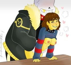 female female_frisk female_human female_penetrated frisk frisk_au human male male/female male_penetrating male_penetrating_female rainy_(artist) sans sans_au straight underfell underfell_frisk underfell_sans undertale vaginal_penetration