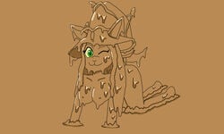 completely_covered_in_mud covered_in_mud doctormechapyro female green_eyes hat ixi_(neopets) mud muddy naked neopets neopets:_the_darkest_faerie nude one_eye_closed solo sophie_the_swamp_witch tagme