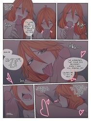 1girls alex_(minecraft) comic_page haikon_knight minecraft steve_(minecraft) tagme