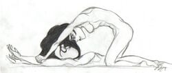 disney dr._drakken female human kim_possible male monochrome nipples shego skymouth straight straight_hair tagme