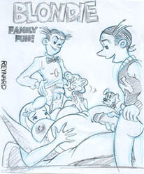 alexander_bumstead blondie_(comic) blondie_bumstead cookie_bumstead dagwood_bumstead female human incest male reynard white_background