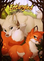 animal biting_tail canine comic comic_cover female fox furry furry_only hetero hioshiru male original_characters red_fur tail tan_fur