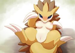 areola blush breasts claws female feral feral_only genitals mammal nintendo nipples nude pokémon_(species) pokemon pokemon_(species) pokemon_only pussy ryu_masakaze sandslash solo video_games