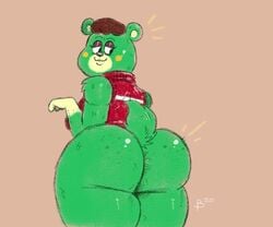 animal_crossing ass barrypark11 bear bottomless charlise_(animal_crossing) female fur huge_ass nintendo thick_thighs video_games wide_hips