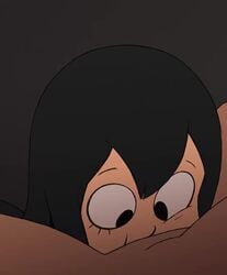 1boy 1girls all_the_way_to_the_base animated aoncyth balls_deep big_penis black_hair blowjob breasts cock_sleeve cute deepthroat fellatio female huge_cock large_penis long_hair long_tongue my_hero_academia no_gag_reflex no_sound nude oral penis teenager tongue_wrap tonguejob tsuyu_asui video