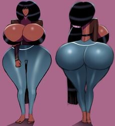 1girls ass big_ass big_breasts breasts bursting_breasts busty chanleefat cleavage clothed clothed_female clothing colored dark-skinned_female dark_skin ear_piercing earrings female female_focus female_only fully_clothed hips hourglass_figure huge_breasts hyper hyper_breasts legs looking_at_viewer no_bra original original_character salesse_the_sorceress thick_thighs thighs voluptuous wide_hips