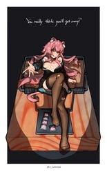 /// 1girls :d animal_ears animal_tail areolae arknights bare_shoulders barefoot blush breasts condom condom_wrapper ear_fluff embarrassed english_text exposed_breasts female female_only gravel_(arknights) legs legwear looking_at_viewer lying mirin_chikuwa mouse_trap nipples no_bra on_back open_clothes orange_eyes pink_hair reaching_out small_breasts solo stockings tagme tail text thighhighs tongue_out torn_legwear