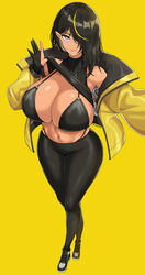 black_hair drogod_(artist) elf large_breasts lilith_(lilycious) lilycious short_hair solo solo_female