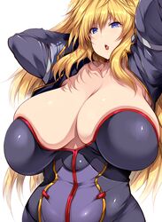 big_breasts blonde_hair blue_eyes gravion tachibana_mizuki