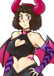 91m10 blush breasts brown_hair female female_focus female_only floofy_hair light-skinned_female looking_at_viewer persona persona_5 sadayo_kawakami shin_megami_tensei short_hair solo solo_female